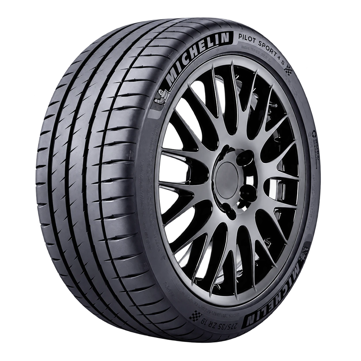 Pneu Michelin Pilot Sport montado em roda preta